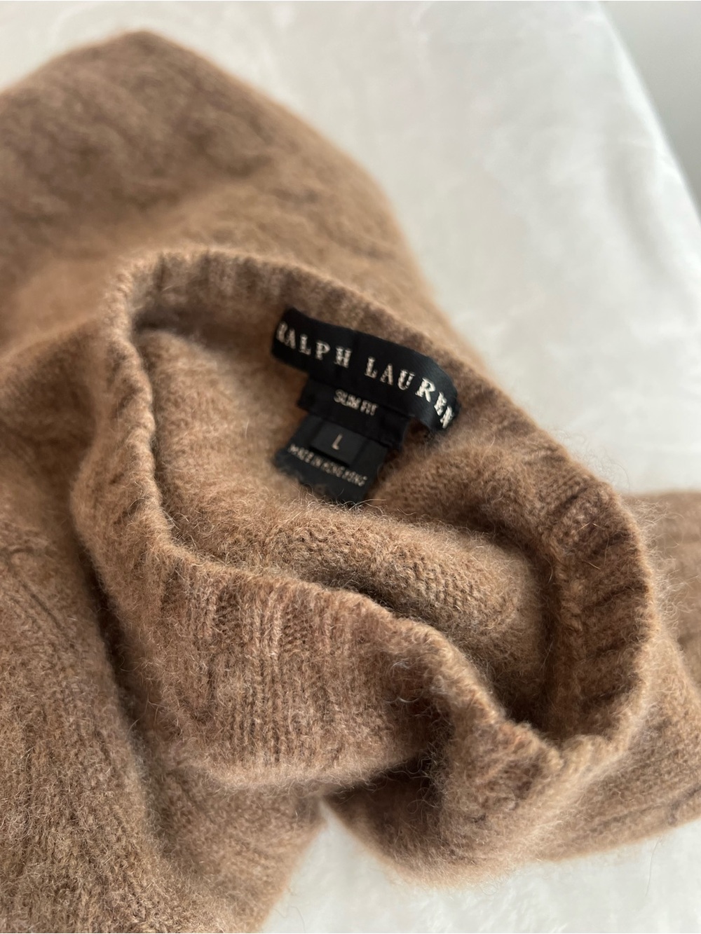 Ralph Lauren Black Label women's cashmere cable-knit crewneck sweater